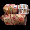 thumbnail image 2 of The Ribbon People Pink and White Antique Teddy Semi Sheer Wired Craft Ribbon 2.5" x 20 Yards, 2 of 2