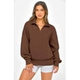 thumbnail image 7 of PRETTYGARDEN Womens Half Zip Oversized Sweatshirts Fleece Hoodies Trendy Long Sleeve Pullover Tops Y14k Fall Outfits, 7 of 7