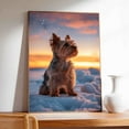 thumbnail image 4 of Hudo Dog Christmas Canvas Wall Art, Yorkshire Terrier Dog Wall Art Prints Dogs Hanging Wall Pictures Decoration for Holiday Living Room Bedroom Bathroom, 4 of 5