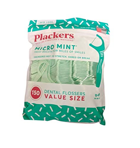 Plackers Micro Mint Dental Flossers 150 Count
