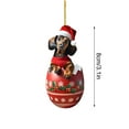 thumbnail image 3 of Xecvkr Border Collie Dog Car Pendant Christmas Tree Ornament Cute Acrylic Hanging Decoration Home Office Gift 8cm 1pc, 3 of 6