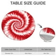 thumbnail image 6 of Red White Tie Dye Spiral Pattern Round Fitted Tablecloth with Elastic Edge,Dining Table Cover Waterproof,Outdoor Round Tablecloth for Camping,Dining,Indoor and Outdoor, 6 of 7