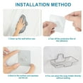 thumbnail image 3 of Home Soap Dish Holder for Shower Wall, Rectangular Bathroom Soap Saver with Drain Holes, 2-pack,Silver, 3 of 5