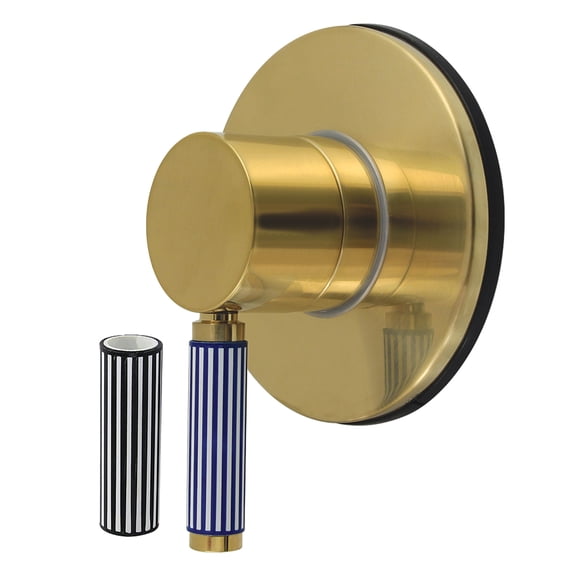 Kingston Brass KS3037KPS Verona Single-Handle Three-Way Diverter Valve with Round Trim Kit, Brushed Brass