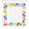 thumbnail image 3 of Ambesonne Party Shower Curtain, Colorful Handprints, 69"Wx75"L, Multicolor, 3 of 3