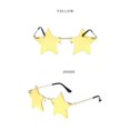 thumbnail image 2 of golden frame yellow flakes)Irregular Sunglasses Creative Star Sunglasses Frameless Personality Colorful Ball Sunglasses Rimless Star Shape Sunglasses, 2 of 3
