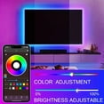 thumbnail image 2 of Zootealy 24V RGB LED Strip Light Kit with 44-Key Infrared Bluetooth Controller, Static Cling, Music Sync, and Thin Bluetooth Box - 30m (16 LEDs/m) - US Standard, 2 of 6