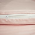 thumbnail image 5 of Powder Pink Satin Duvet Cover Set, 100% High Quality Turkish Cotton Queen Size Set, 1 Duvet Cover, 1 Fitted Sheet and 2 Pillowcases, Hypoallergenic, Breathable, Satin Bedding Set, Machine Washable, 5 of 6