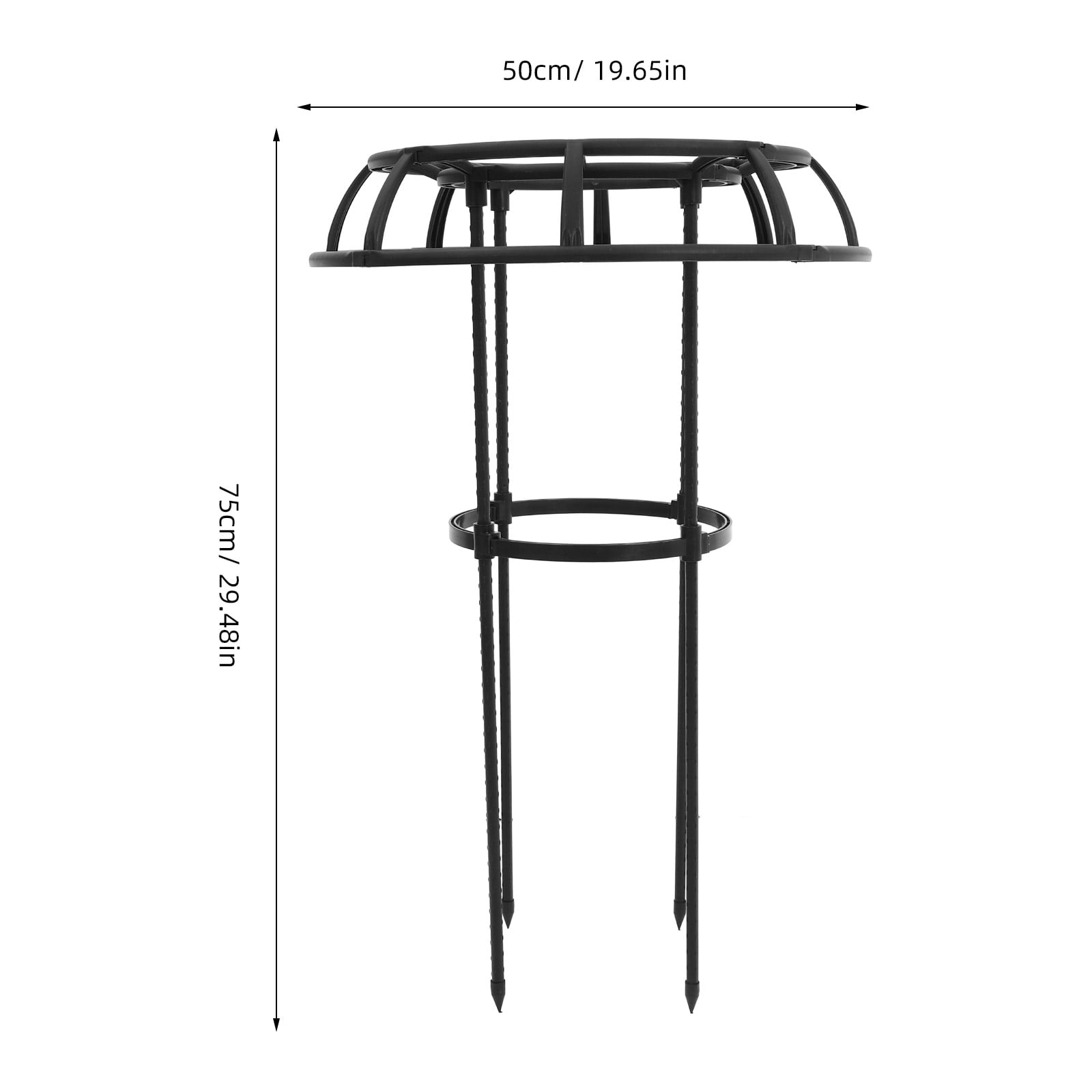MLINS  Plant Stake Support Trellis for Climbing Plants Small Pot Black