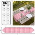 thumbnail image 3 of Vintage Plaid Table Runner Linen Burlap Table Runner 70 Inches Long Pink Modern Checkered Farmhouse Stripes Dresser Scarves for Kitchen Island Coffee Dining Room Party Holiday Decoration 13"x70", 3 of 8
