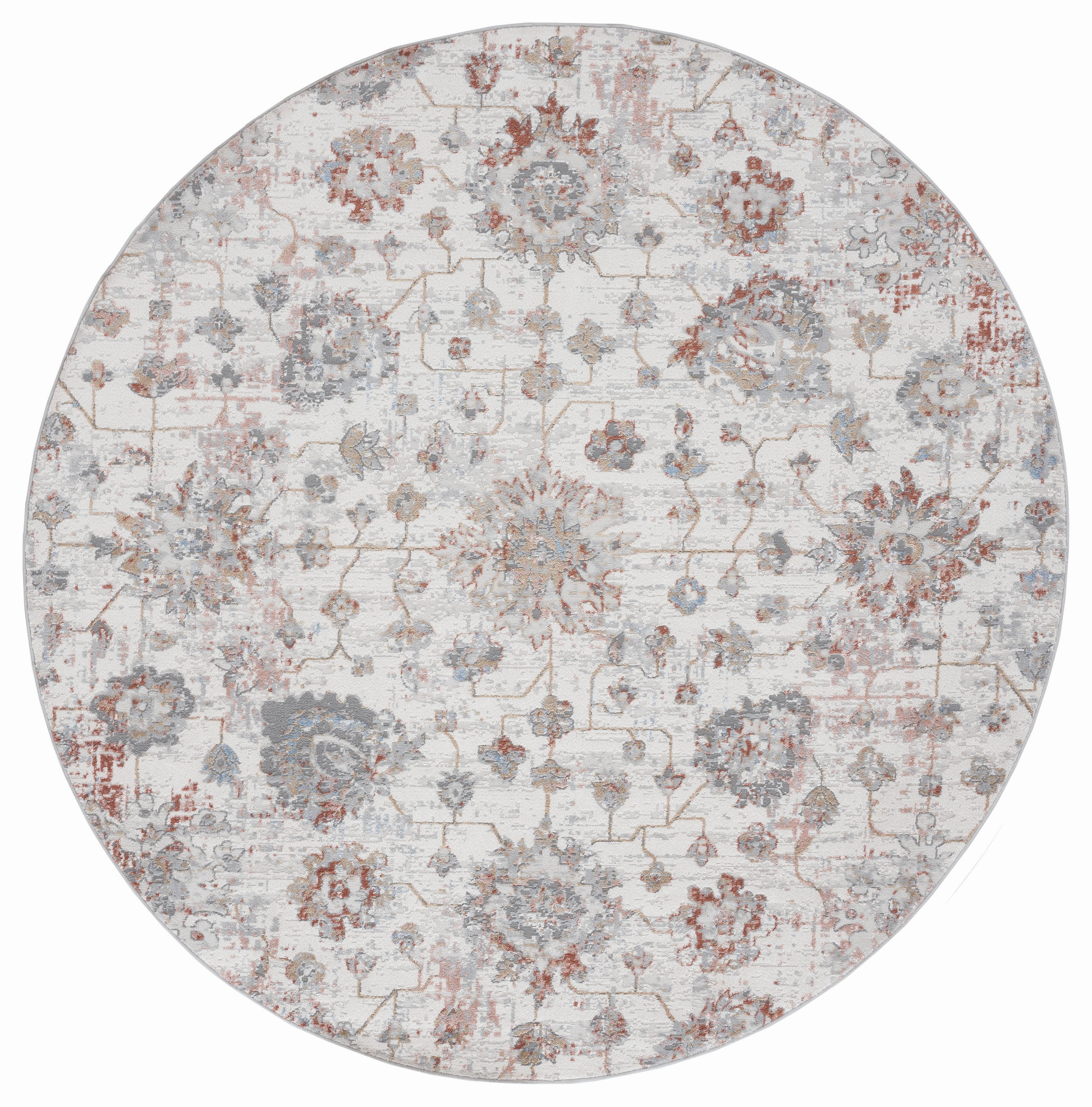 United Weavers Dawson Fireboard Transitional Trellis Runner Rug, Rust, 2'7" x 7'4"