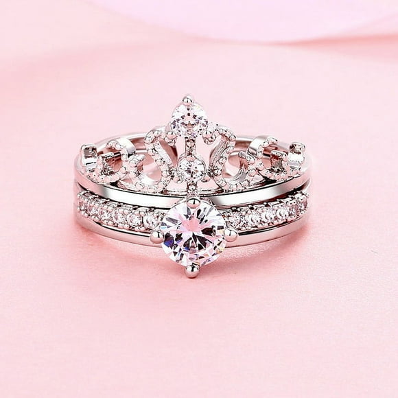 EGNMCR Hanging Ornaments Keep Me In Your Heart - Crown Ring Crown Ring
