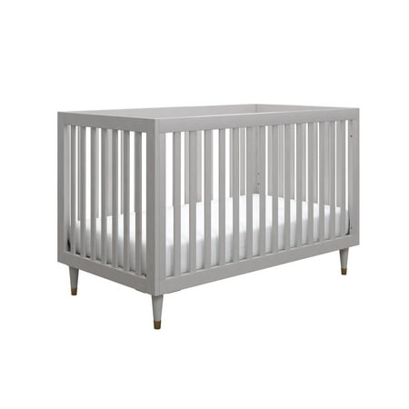 UPC: 0065857329704 | Little Seeds Rowan Valley Flint 3 in 1 Crib Gray with Metal Legs