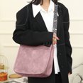 thumbnail image 5 of Bolso de hombro de color sólido a la moda, bolso de viaje retro de PU, bolso de mensajero con correa para el hombro con patrón de leopardo MFZFUKR BST2000504-3, 5 of 5