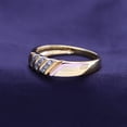 thumbnail image 4 of 1/10 CT Round Cut Natural White Diamond Two Tone Mens Engagement Band Ring In 14K Gold Plated 925 Sterling Silver (Color: I-J, Clarity: I2-I3, 0.10 Cttw) -11.5, 4 of 11