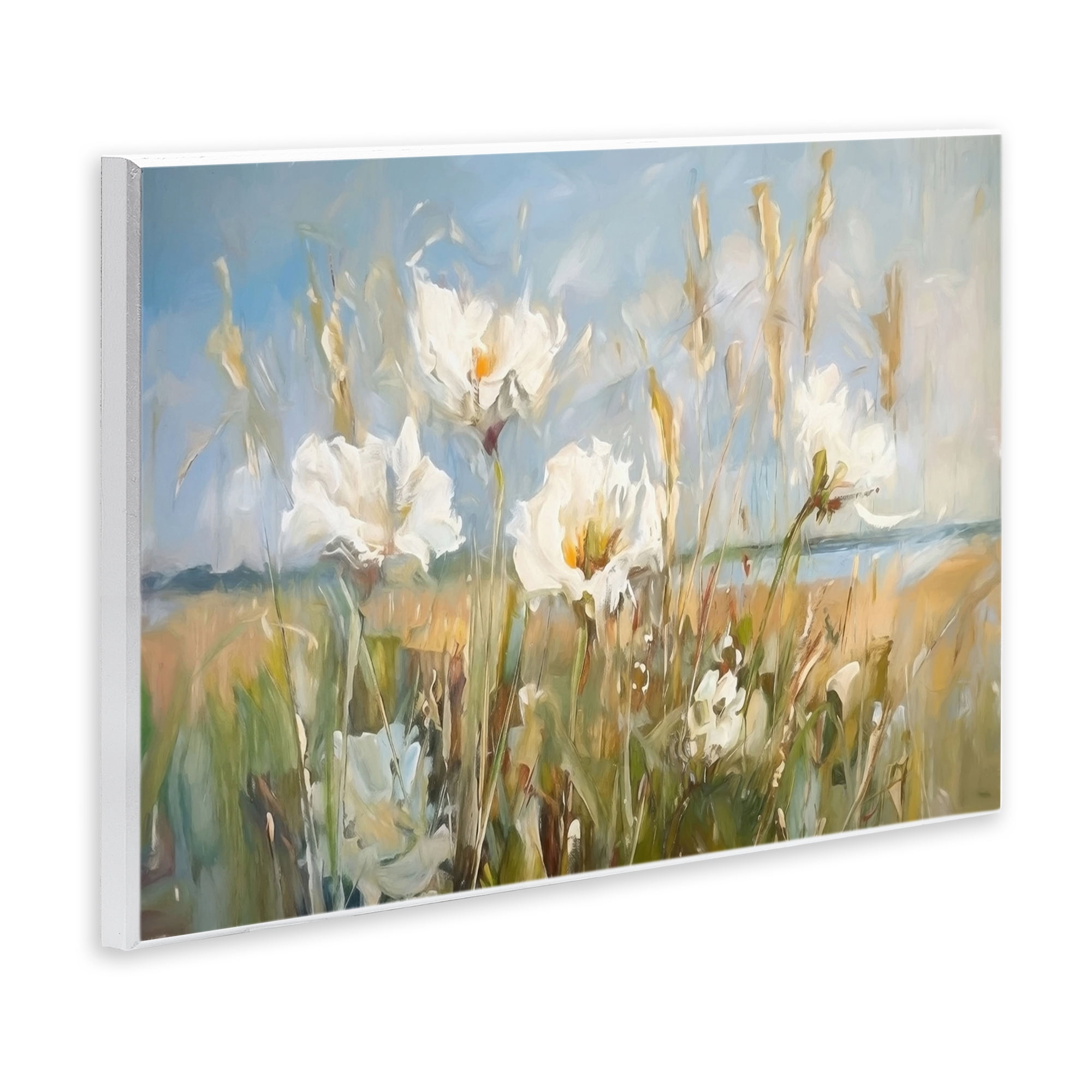 Stupell Industries Soft Seaside Wildflowers Botanical & Floral Painting Unframed Art Print Wall Art, 19 x 13