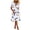 05-Multicolor, variant on Noric Women's V-Neck Floral Print Midi Dresses Casual Flowy Short Sleeve Wrap Smocked Waist Outings A-Line Spring Summer Dresses with Pockets