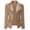 Beige, variant on Lovskoo Women's Leather Jacket Slim Lapel Collar Long Sleeve Zip Motorcycle Belt Coat Jacket Claret