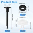 thumbnail image 2 of 3 Set Tub Spout Diverter Repair Kit, Bathtub Leaky Faucet Repair Replacement Parts Includes 3 x Valve Stems, 3 x Cup Seals and 3 x Gate (Black), 2 of 6