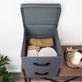 thumbnail image 4 of Household Essentials Stacking Storage Boxes with Laminate Top, Set of 2, Walnut, 4 of 11