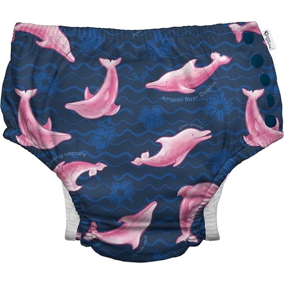 Green Sprouts Eco Snap Swim Diaper-Amazon River Dolphin 18 months