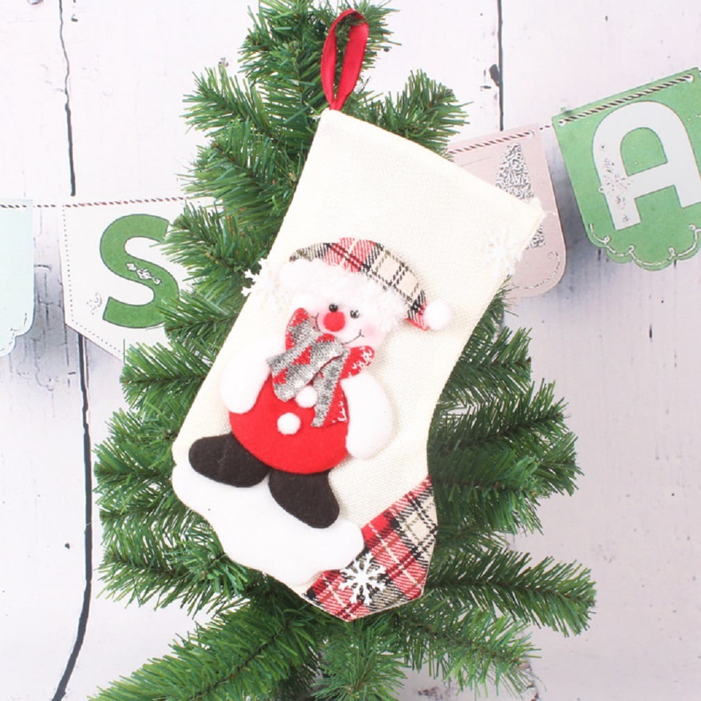 Christmas Santa Socks Cute Ornaments Festival Party Xmas Tree Hanging Decoration 