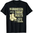 thumbnail image 1 of Camiseta para Abuela Orgullosa de su Nieto Militar - Diseño con Botas de Combate, 1 of 7