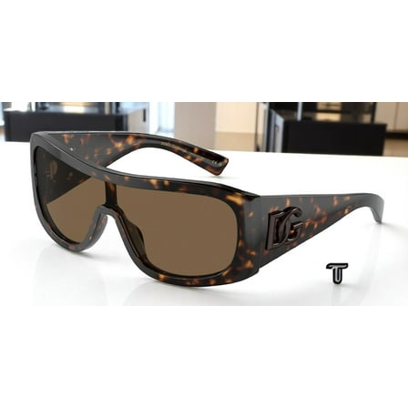 DOLCE & GABBANA DG4454 502 73 Havana Dark Brown 30 mm Men's Sunglasses