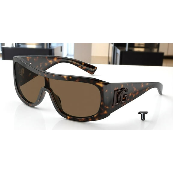 DOLCE & GABBANA DG4454 502 73 Havana Dark Brown 30 mm Men's Sunglasses