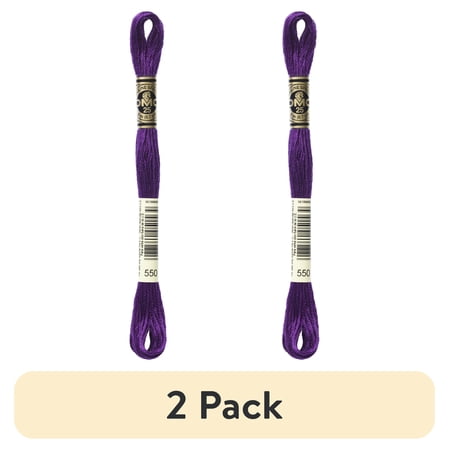(2 pack) DMC Mouline Special Violet Floss Embroidery Yarn, 8.7 Yd.