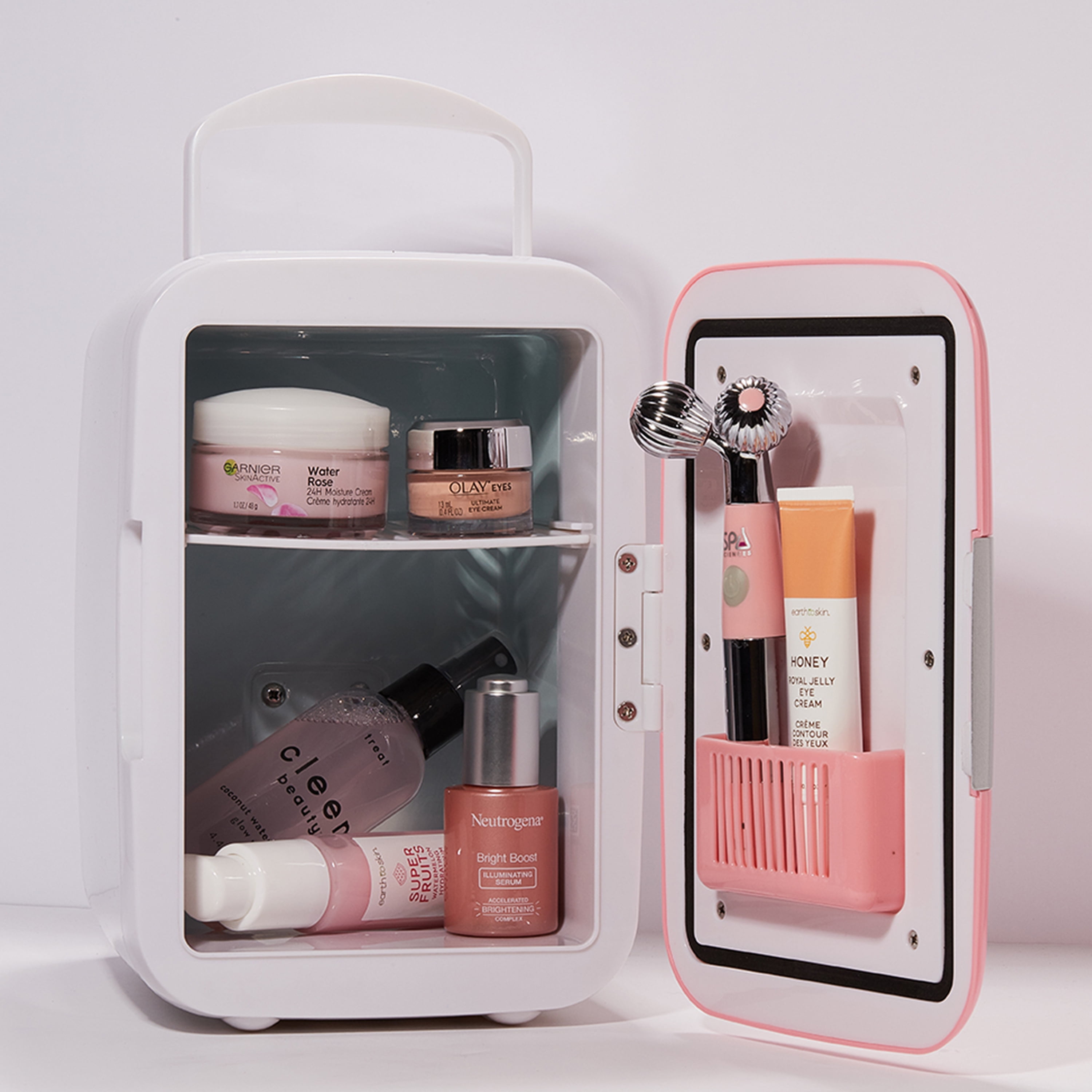  The Cosmetics Fridge Skincare Beauty Nevera (rosa) : Belleza y  Cuidado Personal