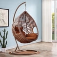 thumbnail image 3 of CJC Hanging Chair Cushion, Swing Egg Chair Cushion, Thicken Patio Hanging Egg Chair Pad, Removable and Washable Basket Chair Seat, 6 Colors, 3 of 9