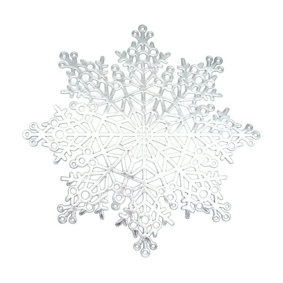 Napperons Ronds Flocon de Neige Lavables Faciles à Nettoyer Résistants à la Chaleur pour Décorations de Mariage Fête Vacances Matériau Plastique Style D