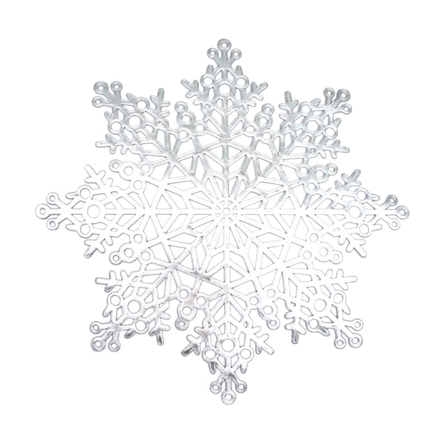 D Round Snowflake Placemats Washable Easy Clean Stain Heat Resistant Table Mats For Wedding Party Holiday Decorations Plastic Material Style D