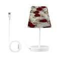 thumbnail image 2 of BZSMCE Table Lamp Creative Red and White Roses Rings Simple Pattern Night Light, 2 of 8