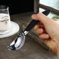 thumbnail image 3 of Cuchara para helado de acero inoxidable, apta para lavavajillas, cuchara para helado con mango cómodo (negro), 3 of 5