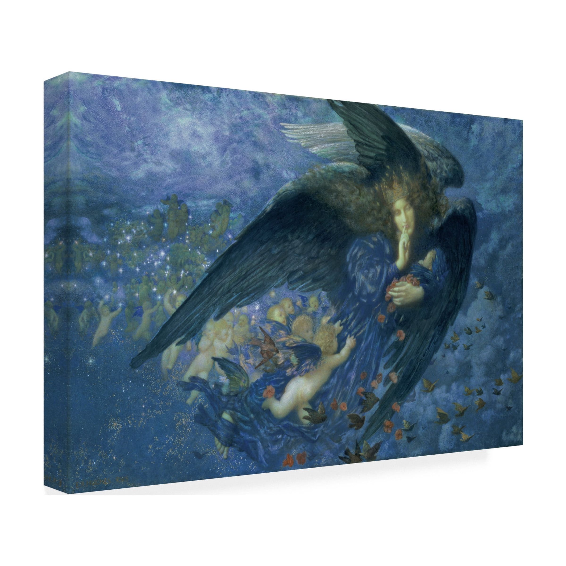 Edward Robert Hughes 'Night Train of Stars' Canvas Art