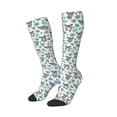 thumbnail image 2 of Fotbe Bears and Tropical Leaves print Women's Men's Novelty Crew Socks Cotton Socks Knee High Socks for Walking,Running,Nurses,Pregnancy, 2 of 9