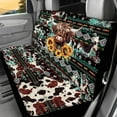 thumbnail image 4 of Pzuqiu Bohemian Highland Cow Full Set Universal Seat Covers for Cars Full Wrapping Edge Seat Covers Breathable Car Seat Protector Accessories Universal Print Fit for Most Cars Sedans Trucks, 4 of 7