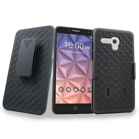 Ÿ for Alcatel OneTouch Fierce XL Phone Case windows / android Holster Belt Clip Protective Cover Alcatel FierceXL Black (Best Equalizer For Android Phone)