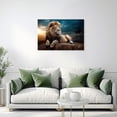 thumbnail image 5 of ZHONGYUTONG Lion Wall Art African Lion Canvas Wildlife Animal Pictures Print Modern Artwork Poster Painting for Bedroom Decor Framed (12.00" x 18.00"), 5 of 5