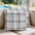 thumbnail image 2 of 16x16 Pillow Covers Set of 2, Black Checkered Square Throw Pillow Covers for Couch/Sofa/Living Room, Summer Modern Minimalist Decorative Soft Pillowcases for Couch Throw Pillows with Hidden Zipper, 2 of 9