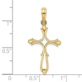 thumbnail image 3 of FB Jewels 14K Yellow Gold Cross Cut Out with Round Tips Pendant, 3 of 4