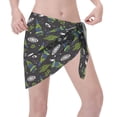 thumbnail image 3 of Disketp Space Rockets Women Swimsuit Cover Up Short Chiffon Summer Beach Sarong Bikini Wrap Skirt Bathing Suit, 3 of 7