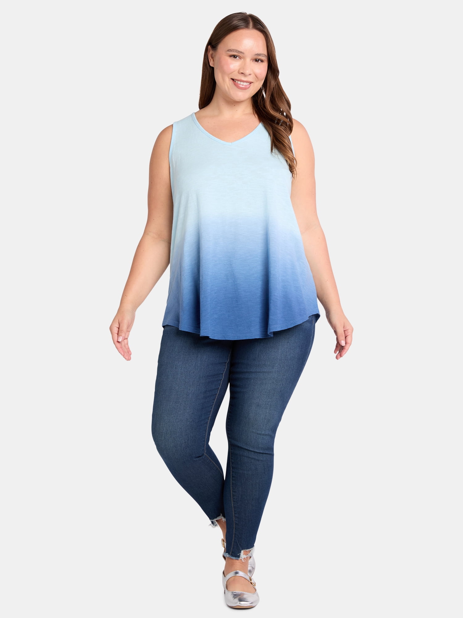 Terra & Sky Women’s Plus Size Twist Back Tank Top, Sizes 0X-5X