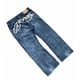 thumbnail image 1 of Pantalones vaqueros unisex estilo hip-hop gótico urbano de talle alto y corte holgado con diseños rasgados y bordados for hombre y mujer, 1 of 4