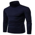 thumbnail image 2 of Chandails Décontractés Ajustés pour Hommes à Col Roulé, Chandail Tricoté Thermique, 2 of 5