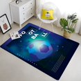 thumbnail image 1 of Alfombra con patrón de silueta de deportes de fútbol 3d para sala de estar, Camping, Picnic, alfombra antideslizante para regalo de Fans160x230cm (62x90 pulgadas)160x230cm (62x90 pulgadas) zhangmengya unisex, 1 of 2