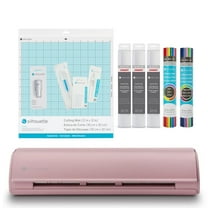 Silhouette Cameo 5 Cutting Machine (Matte Pink) Vinyl Bundle with Tools, Transfer Tape, Mats, Designs & Software