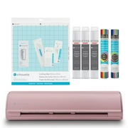 Silhouette Cameo 5 Cutting Machine (Matte Pink) Vinyl Bundle with Tools, Transfer Tape, Mats, Designs & Software